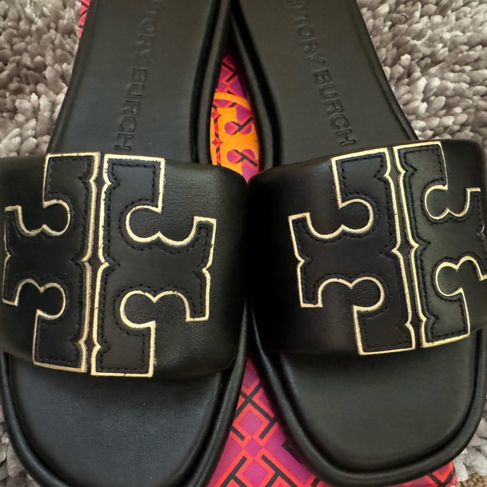 Tory Burch Double T sport slide